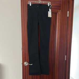 MOTHER Black Straight Leg Jeans